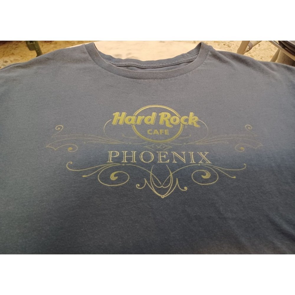 Vintage Hard Rock Cafe Phoenix T-Shirt Large Blue Gray Short Sleeve